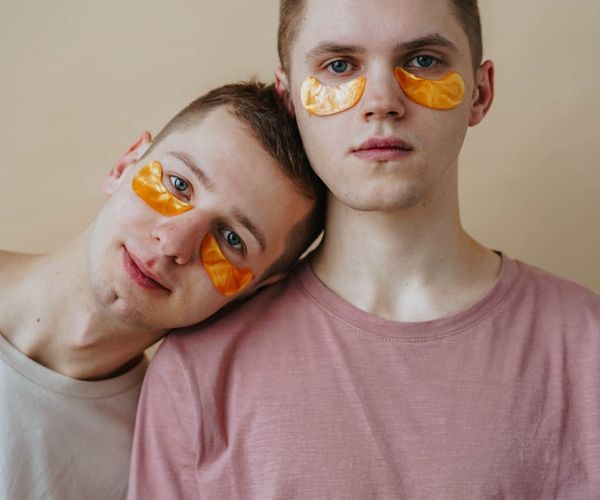 A person smiling peacefully after a gentle workout session.